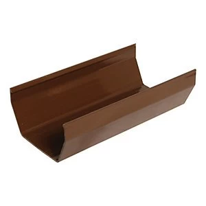 FloPlast RGS2BR Square Line Gutter- Brown 2m