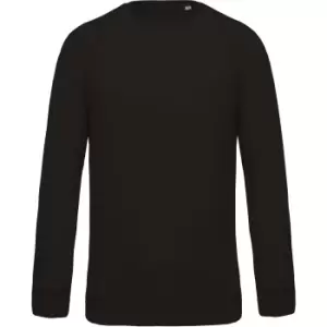Kariban Mens Organic Raglan Sweatshirt (M) (Black)