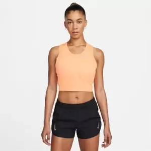 Nike Dri-FIT Race Womens Cropped Running Tank - Orange