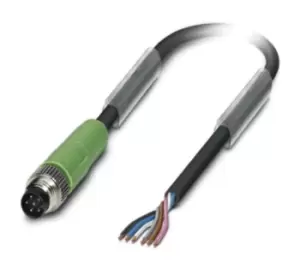 Phoenix Contact Sac-6P-M 8Ms/ 3,0-Pur Sensor Cord, 6P, M8 Plug-Free End, 3M