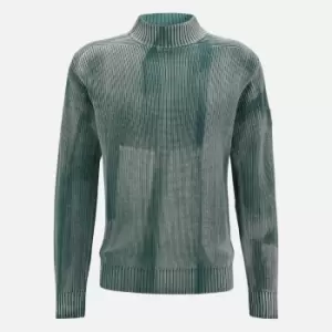 BOSS Orange Mens Katreat Mockneck Jumper - Open Green - XL