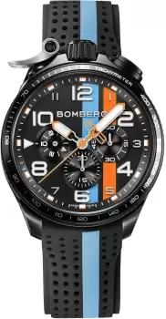 Bomberg Watch Bolt-68 Racing Light Blue Stripe