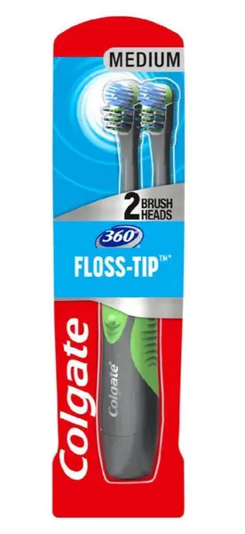 Colgate Floss Tip with 2 Heads Battery Toothbrush