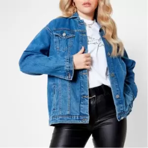 I Saw It First Oversized Denim Jacket - Blue