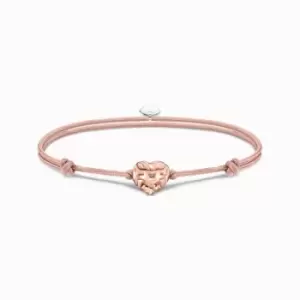 Rose Gold Plated Nylon Heart Bracelet A2123-597-40