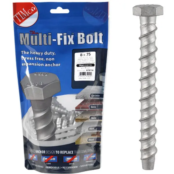 Multi Fix Bolt Hex Head Concrete Screws MF875B Diameter: 8mm