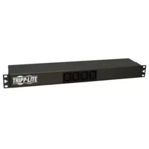 Tripp Lite PDUH20DV 1.6-3.8kW Single-Phase 100-240V Basic PDU 14 Outlets (12 C13 & 2 C19) C20 with L6-20P Adapter 12 ft. (3.66 m) Cord 1U Rack-Mount