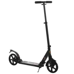 Reiten Kick Scooter Folding 2 Big Wheels Adjustable Adult Teens - Black