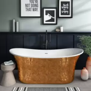 Copper Effect Freestanding Double Ended Slipper Bath 1705 x 755mm - Elementa