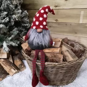 67cm Festive Christmas Gonk with Dangly Legs & Red Polka Dot Hat