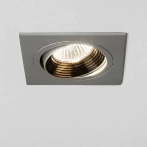 LED 1 Light Square Adjustable Recessed Spotlight Aluminium