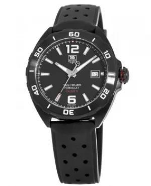 Tag Heuer Formula 1 Automatic Black PVD Rubber Strap Mens Watch WAZ2115.FT8023 WAZ2115.FT8023