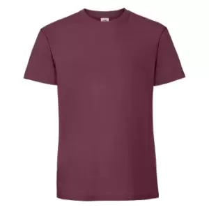 Fruit Of The Loom Mens Ringspun Premium T-Shirt (2XL) (Burgundy)