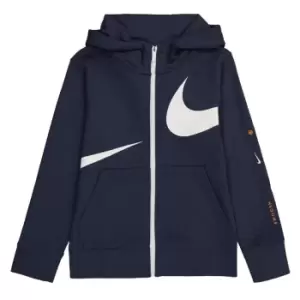 Nike Sportswear Swoosh Big Kids (Boys') Fleece Full-Zip Hoodie - Blue