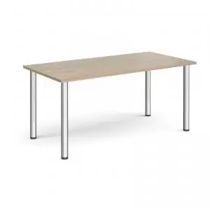 Rectangular chrome radial leg meeting table 1600mm x 800mm - barcelona