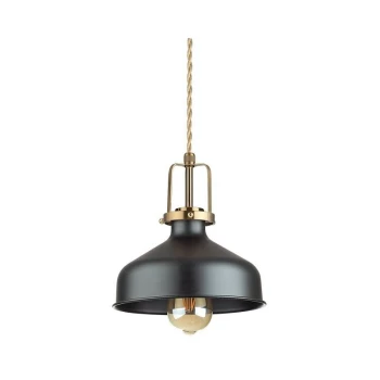 Ideal Lux Lighting - Ideal Lux ERIS-2 - Indoor Dome Ceiling Pendant Lamp 1 Light Black, E27