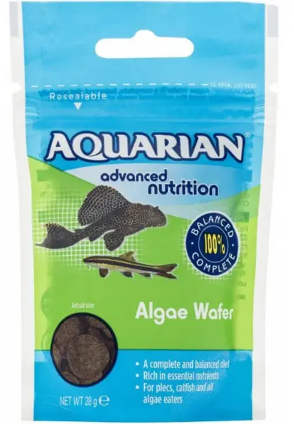 Aquarian Algae Wafer Fish Food 85g