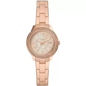 Fossil Stella Three-Hand Date Rose Gold Stainless Steel Watch