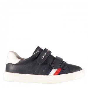 Tommy Hilfiger Hook and Loop Low Trainers - Blue/White/red