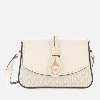 Michael Kors Womens Lea Small Flap Cross Body Bag - Vanilla/LT Cream