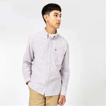 Jack Wills Loxhill Oxford Stripe Shirt - Damson