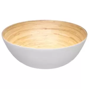 Bamboo 25cm Salad Bowl White