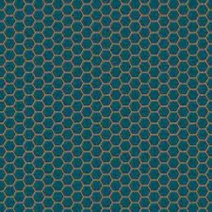 Contour Antibac Hexagon Lattice Teal Wallpaper Paper