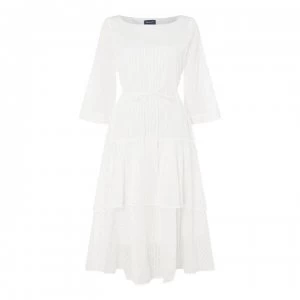 Gant Ruffle Dress - 110 WHITE