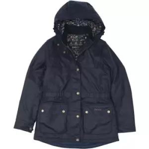 Barbour Girls Cassley Waxed Jacket - Blue