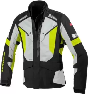 Spidi H2Out Outlander Motorcycle Textile Jacket, black-grey-yellow, Size XL, black-grey-yellow, Size XL