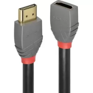 LINDY HDMI Cable extension HDMI-A plug, HDMI-A socket 3m Anthracite, Black, Red 36478 gold plated connectors HDMI cable