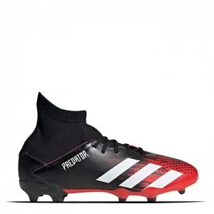 adidas Predator 20.3 Childrens FG Football Boots - Black/White/Red