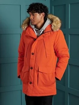 Superdry Everest Parka Coat, Orange, Size 2XL, Men