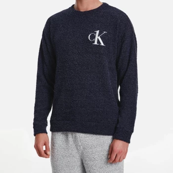 Calvin Klein Mens Soft Touch Sweatshirt - Blue Shadow - L