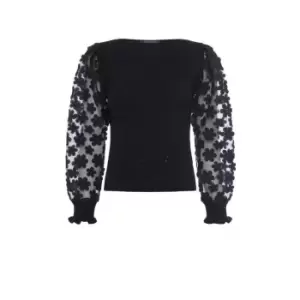 French Connection Juri Mozart Slash Neck Jumper - Black