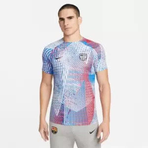 Nike FC Barcelona Pre Match Top Mens - White