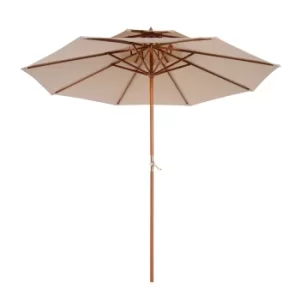 Outsunny Outdoor Umbrella Beige