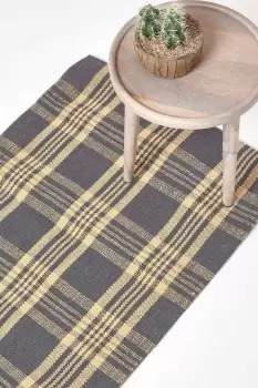 Douglas Tartan Check Non-Slip 100% Wool Hall Runner, 66 x 200 cm