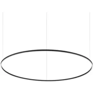 Ideal Lux Oracle Ring Integrated LED Pendant Ceiling Light Black 150cm 3000K