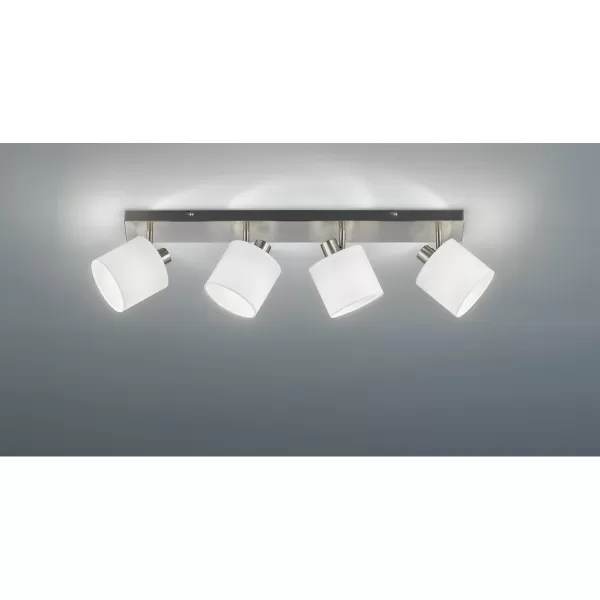 Tommy Modern 4 Light Ceiling Spotlight Bar Nickel Matt