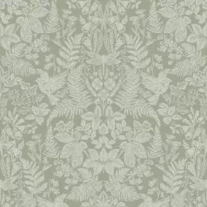 Holden Woodland Stitch Sage Wallpaper