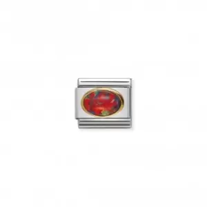 Nomination Composable Classic Gold Red Opal Link 030502/08