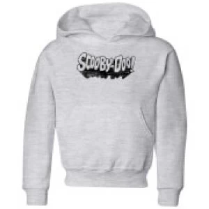 Scooby Doo Retro Mono Logo Kids Hoodie - Grey - 5-6 Years