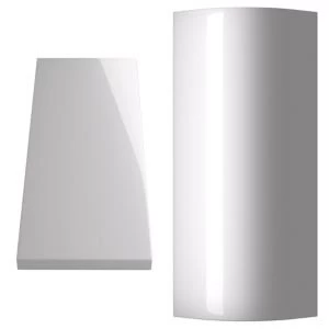 Cooke Lewis Raffello High Gloss White External tall curved door wall post kit Set of 2