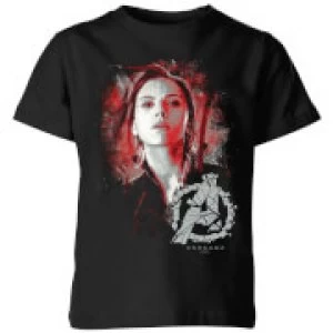 Avengers Endgame Black Widow Brushed Kids T-Shirt - Black - 11-12 Years