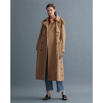 Gant Oversized Trench Coat - Brown