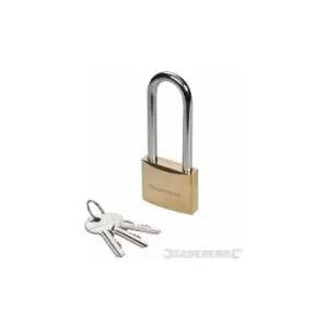 Silverline Mss04L Brass Padlock 50Mm Long Shackle