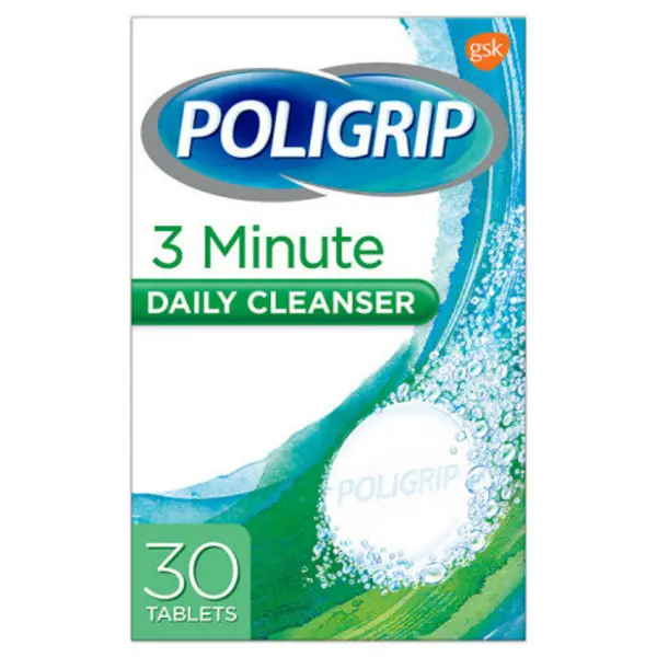 Poligrip 3 Minute Daily Cleanser 30 Tablets