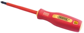 DRAPER No: 2 x 100mm Fully Insulated Soft Grip PZ TYPE Screwdriver 46537