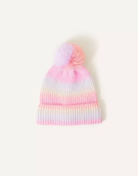 Girls Rainbow Space Dye Beanie